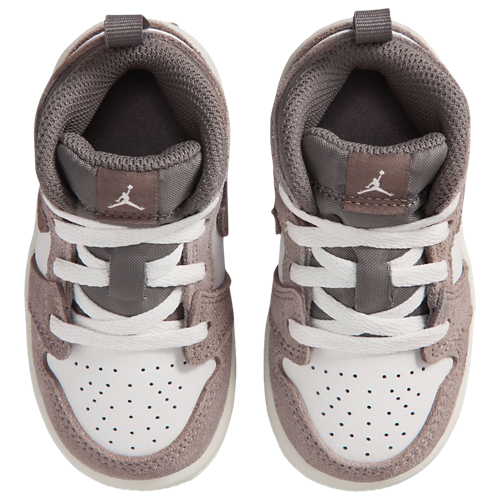 Boys' Toddler AJ 1 Mid Summit White/Enigma Stone/Olive Grey - View 4