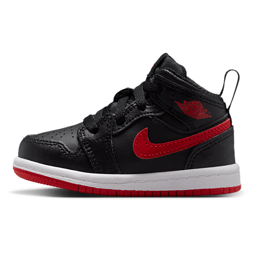Girls' Toddler AJ 1 Mid Black/Univ Red/White - View 2