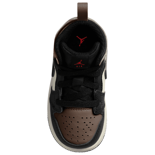 Girls' Toddler AJ 1 Mid Black/Phantom/Univ Red - View 3