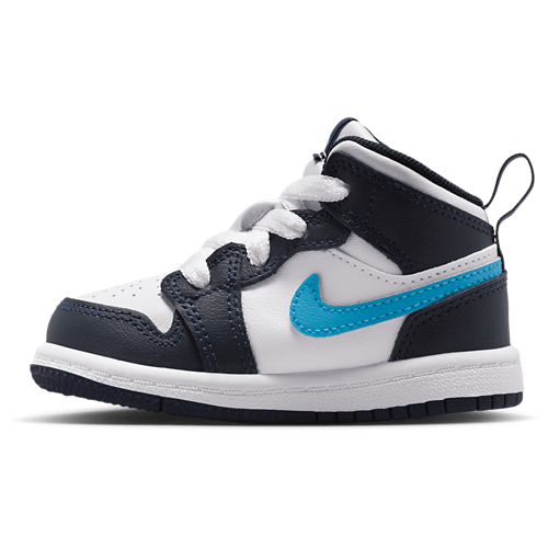 Boys' Toddler AJ 1 Mid Obsidian/Dark Powder Blue/White - View 2