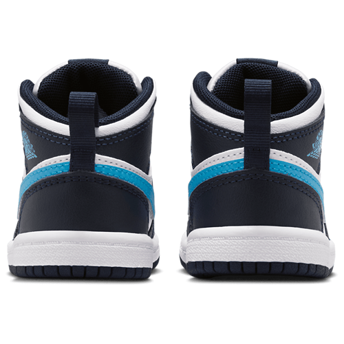 Boys' Toddler AJ 1 Mid Obsidian/Dark Powder Blue/White - View 3