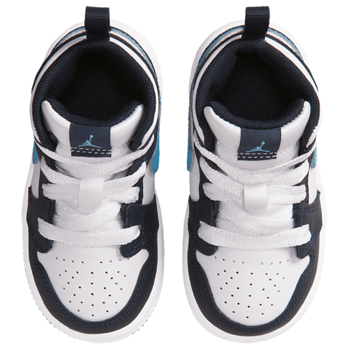 Boys' Toddler AJ 1 Mid Obsidian/Dark Powder Blue/White - View 4