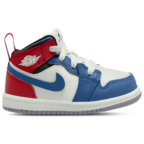 Girls' Toddler AJ 1 Mid True Blue/Varsity Red/Summit White - View 1