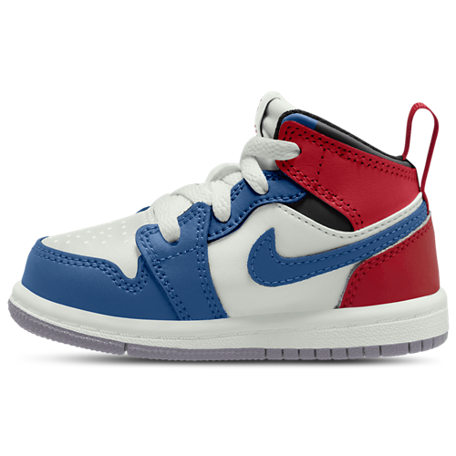 Girls' Toddler AJ 1 Mid True Blue/Varsity Red/Summit White - View 2