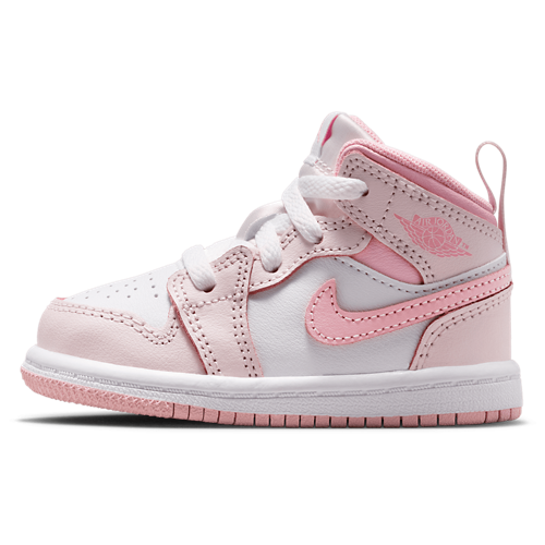Girls' Toddler AJ 1 Mid Pearl Pink/Medium Soft Pink/White - View 2