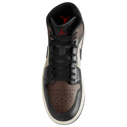 Men's AJ 1 Mid Black/Phantom/Palomino - View 3