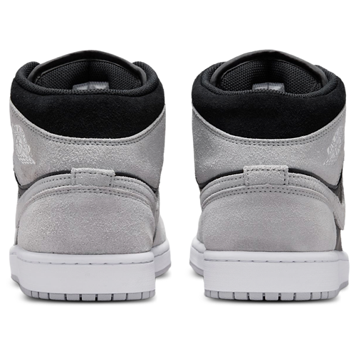 Men's AJ 1 Mid Lt Smoke Gray/White/Black - View 3