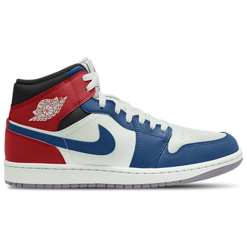 AJ 1 Mid True Blue/Red/Summit White - View 1