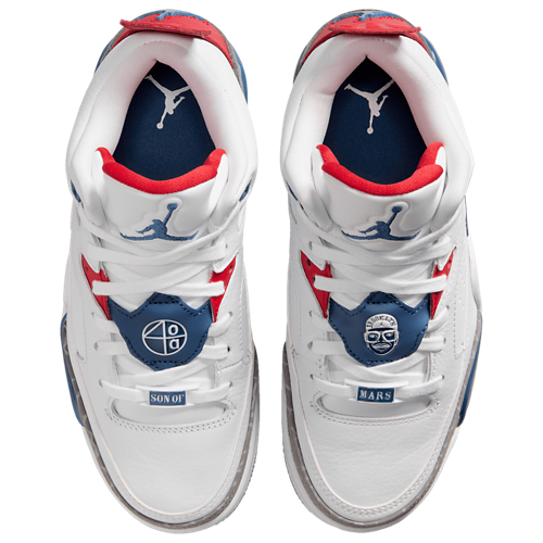Boys' Grade School Son of Mars Low White/True Blue/Varsity Red - View 4