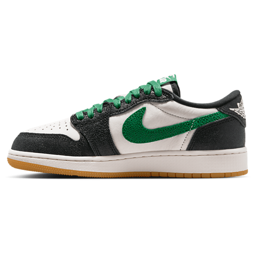 Boys' Grade School AJ 1 Retro Low OG Phantom/Green/Black - View 2