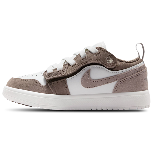 Boys' Preschool AJ 1 Low Olive Grey/Summit White/Enigma Stone - View 2