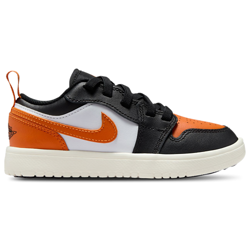 Boys' Preschool AJ 1 Low Black/Orange - View 1