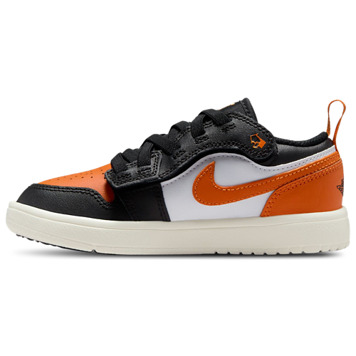 Boys' Preschool AJ 1 Low Black/Orange - View 2