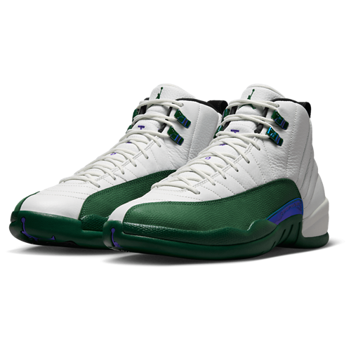 Men's Retro 12 White/Green/Gold - View 6