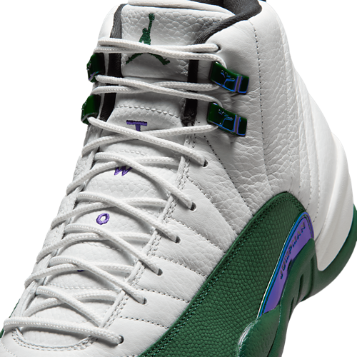 Men's Retro 12 White/Green/Gold - View 7