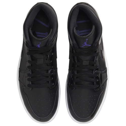 Men's AJ 1 Mid SE Purple/White/Black - View 4