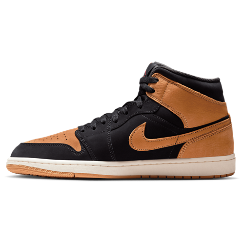Men's 1 Mid SE Flax/Black/Varsity Red - View 2