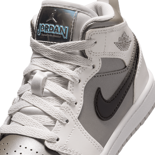 Boys' Preschool AJ 1 Mid SE Uni Photon Dust/Blue Chill - View 7