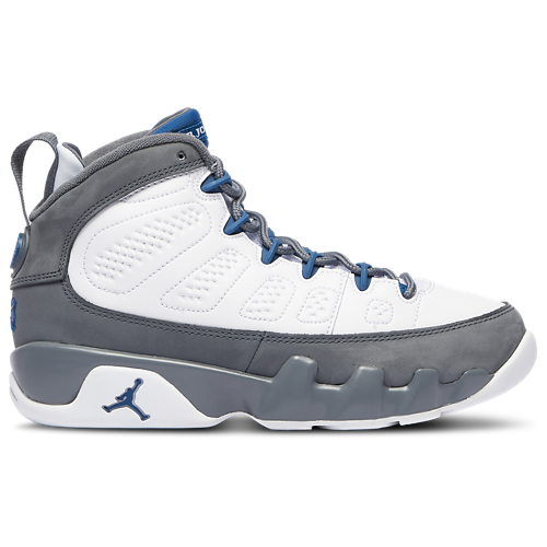 Boys' Grade School Retro 9 White/Blue/Grey - View 1