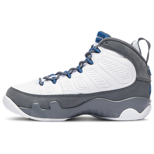 Boys' Grade School Retro 9 White/Blue/Grey - View 2