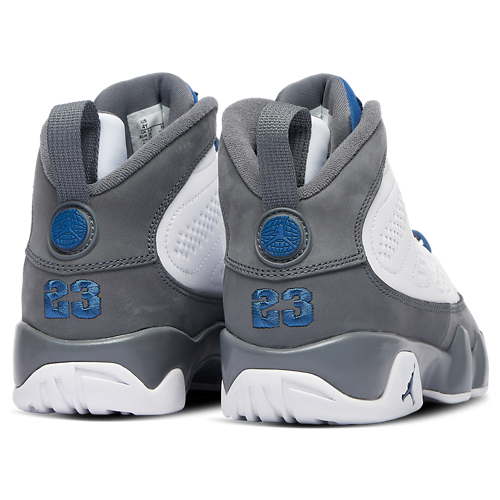 Boys' Grade School Retro 9 White/Blue/Grey - View 3