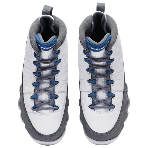 Boys' Grade School Retro 9 White/Blue/Grey - View 4