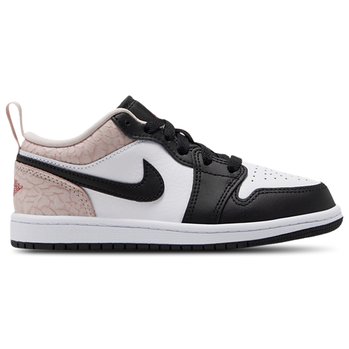 Boys' Preschool AJ1 Low Black/Team Red/White - View 1
