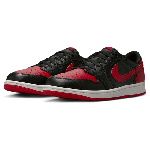 Men's AJ 1 Retro Low OG 2 Black/Black/Varsity Red - View 6