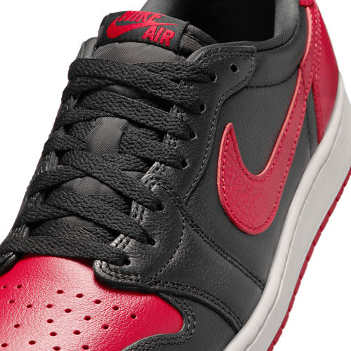 AJ 1 Retro Low OG 2 Black/Black/Varsity Red - View 7
