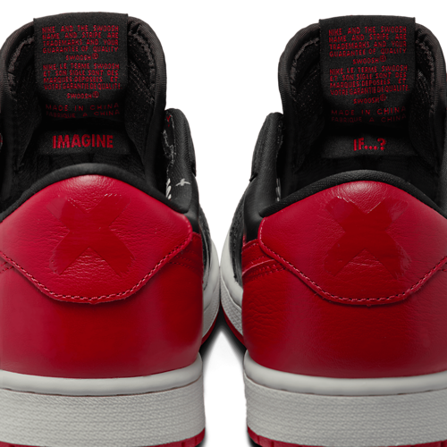 AJ 1 Retro Low OG 2 Black/Black/Varsity Red - View 9
