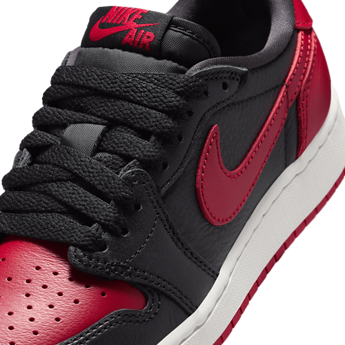 Boys' Grade School AJ 1 Retro Low OG Black/Red/White - View 7