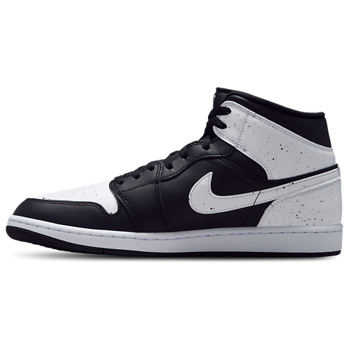 Men's AJ 1 Mid SE Black/White/Black - View 2