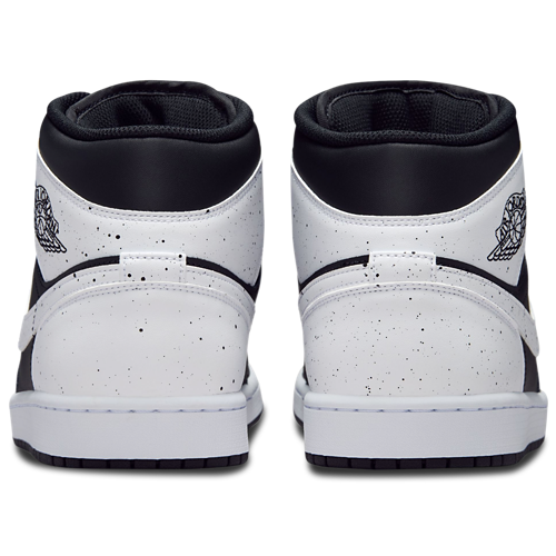Men's AJ 1 Mid SE Black/White/Black - View 3