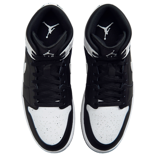 Men's AJ 1 Mid SE Black/White/Black - View 4