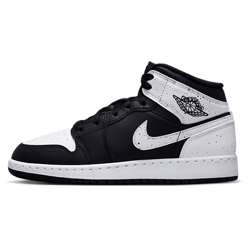 Boys' Grade School AJ 1 Mid White/Black/Black - View 2