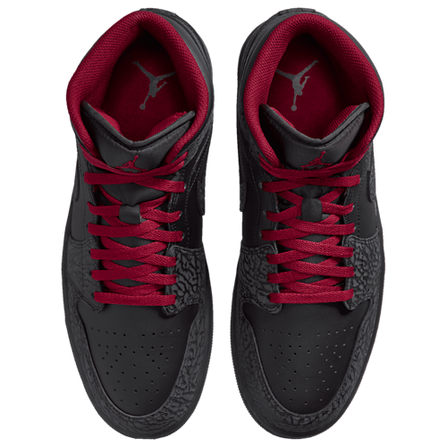 Men's AJ 1 Mid SE Tough Red/Black/Black - View 4