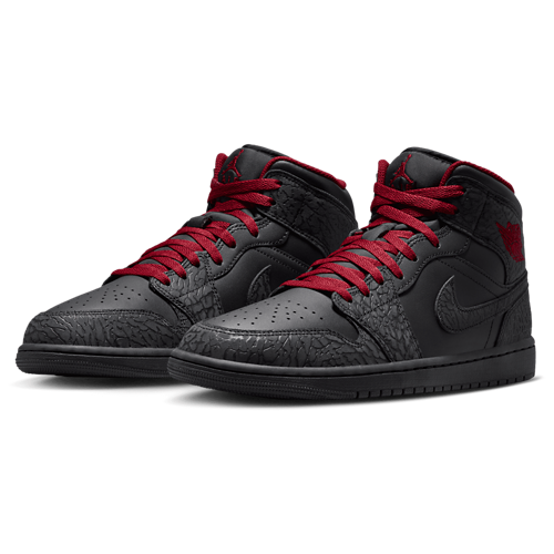 Men's AJ 1 Mid SE Tough Red/Black/Black - View 6