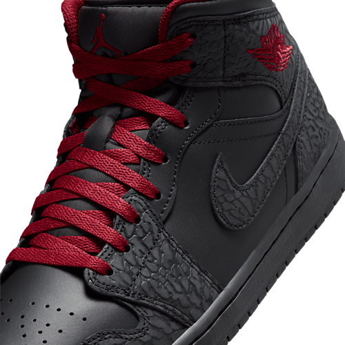 Men's AJ 1 Mid SE Tough Red/Black/Black - View 7